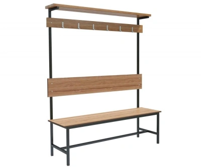 Скамейка с вешалкой для раздевалок «Барселона» 1,2 м