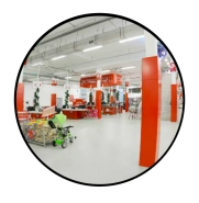 Зеркало для помещений круглое на гибком кронштейне 700мм