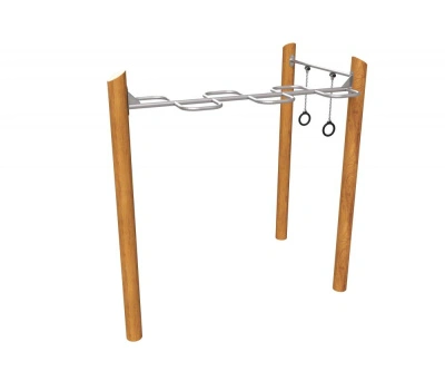 Воркаут ЭКО-8 «Рукоход ЗигЗаг + кольца»