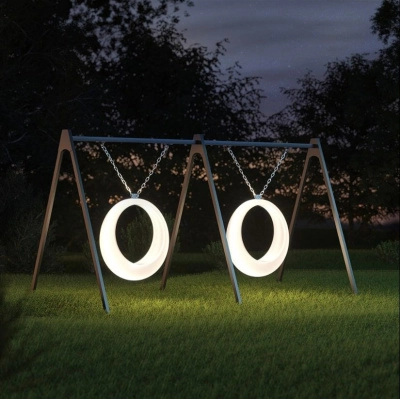 Светящиеся качели с конструкцией «Ring» 1 кольцо, белая подсветка
