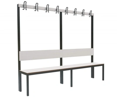 Скамейка с вешалкой для раздевалок «Фортран Дуо»