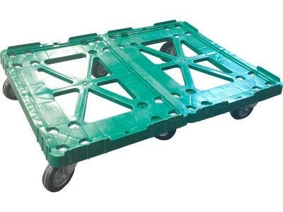Тележка 800х615 с 6 колесами пластиковая зеленый, арт. 508 НСТ/6_колёс, код: 25667