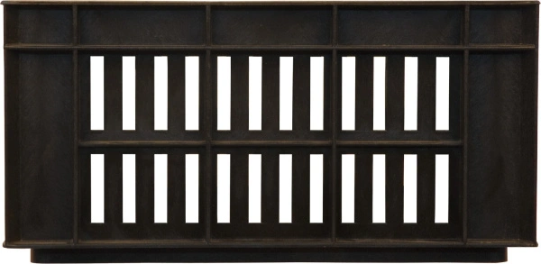 Ящик перфорированный 400×300×200, арт.: 302, объём 24, чёрный, код: 00415