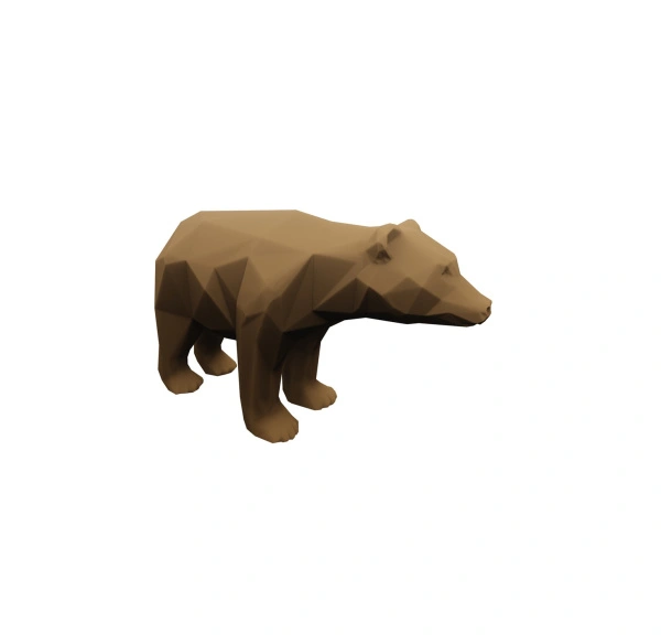 Полигональная фигура «Медведь»