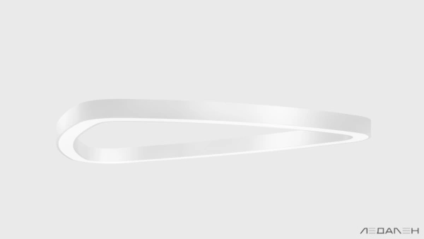 Треугольный подвесной светильник TRIANGOLO SOFT PRO M 4000K 90W, корпус черный