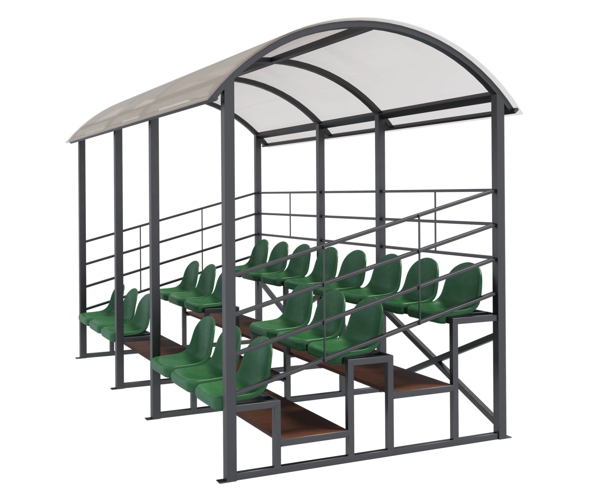 Трибуна трехрядная на 20 мест с навесом «Форум-20»