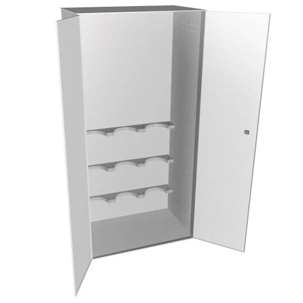 Усиленный шкаф под три баллона 1800x800x410 мм Светло-серый