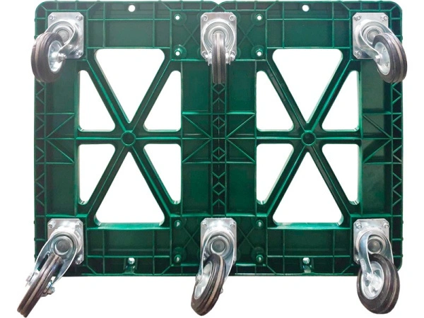 Тележка 800х615 с 6 колесами пластиковая зеленый, арт. 508 НСТ/6_колёс, код: 25667