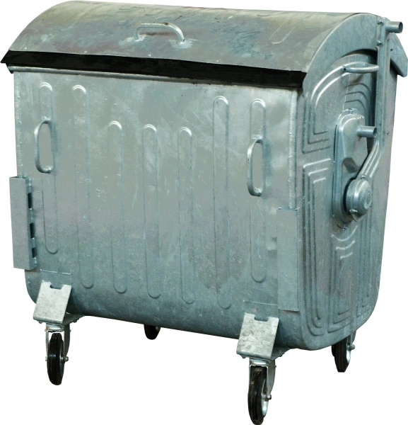 Мусорный контейнер на колёсах (1100 л) оцинкованный, арт. МКЦ-1100 , код: 02931