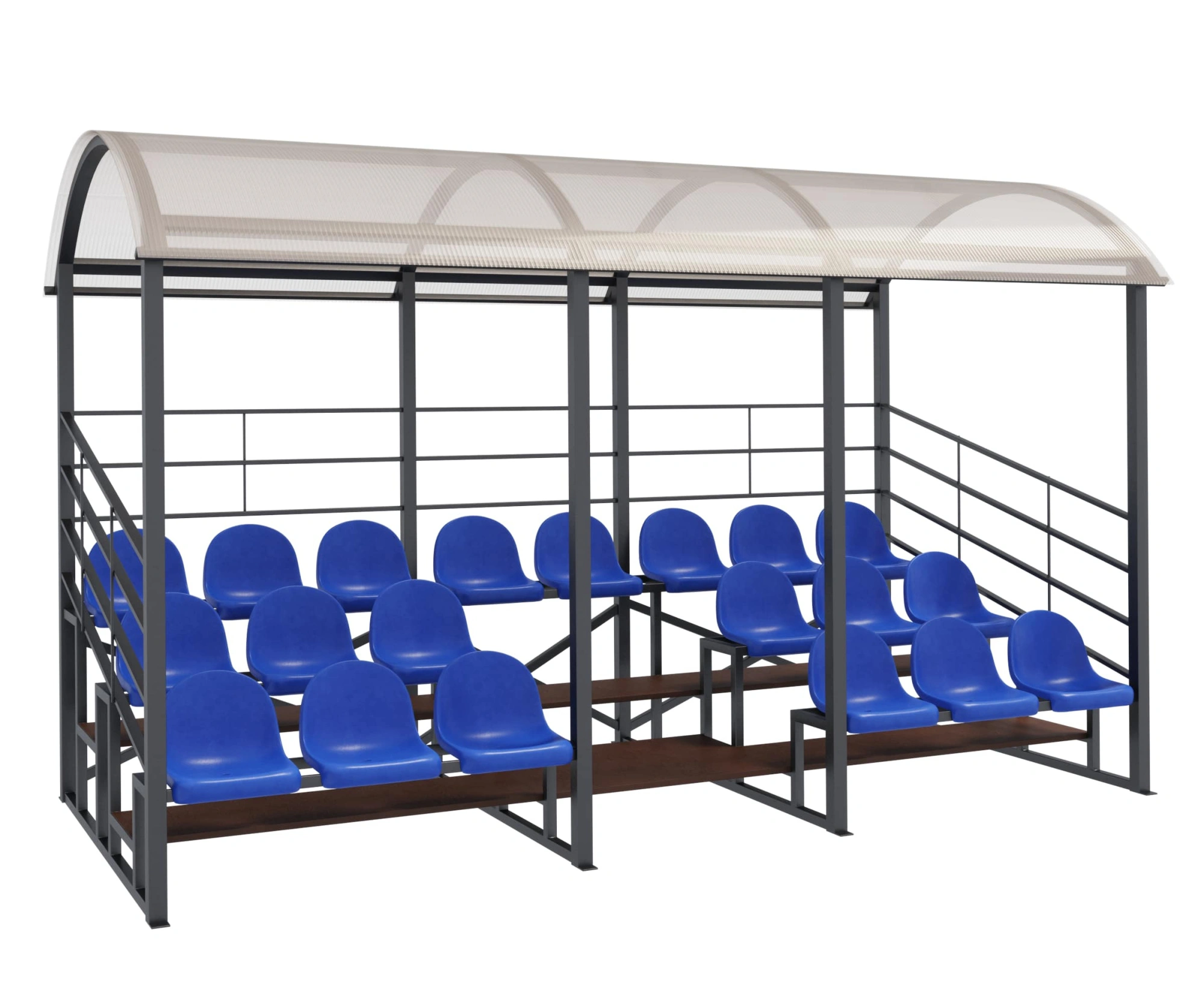 Трибуна трехрядная на 20 мест с навесом «Форум-20»
