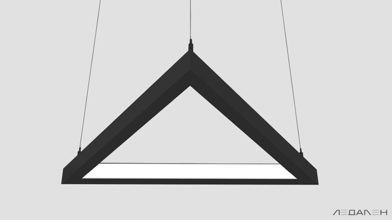 Треугольный светильник TRIANGOLO DENTRO 4000K 26W, корпус белый