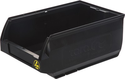 Ящик Milano 350х230х150 PP, черный антистатичный, арт. 5003 ESD, код: 12772
